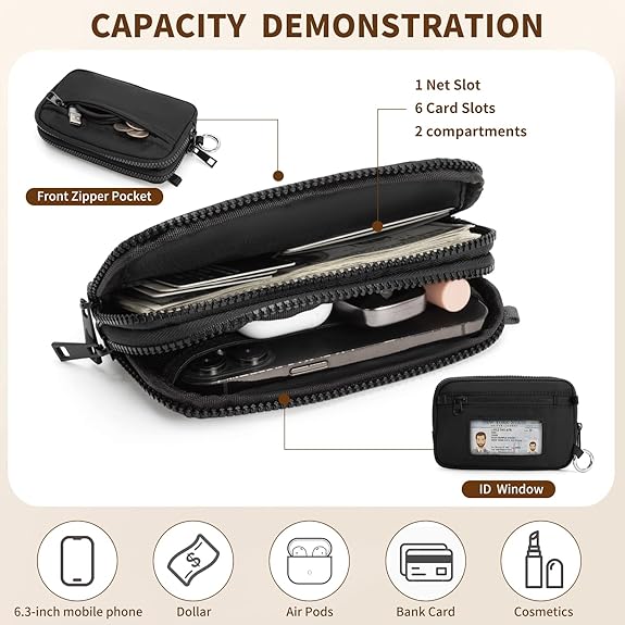 📱✨ Stylish Crossbody Wallet with Card Slots ✨👜