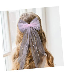 Pearl Bow Hair Clip