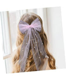 Pearl Bow Hair Clip