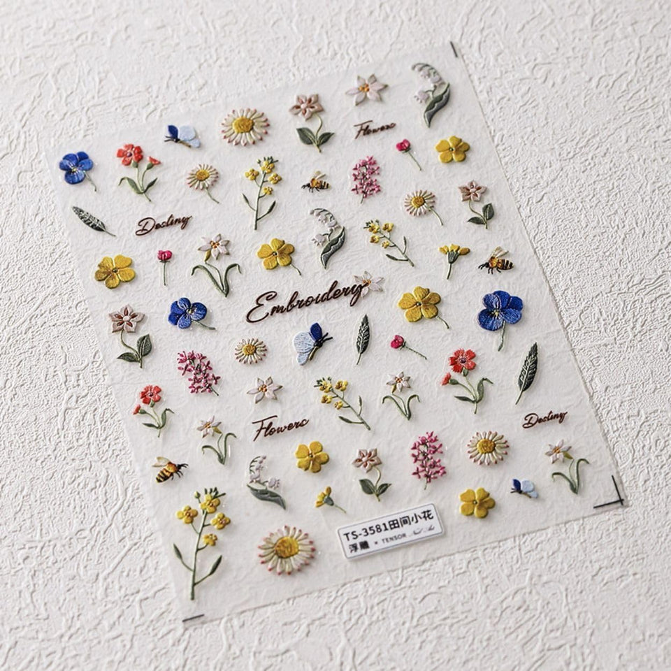 Pastel Flower Nail Sticker