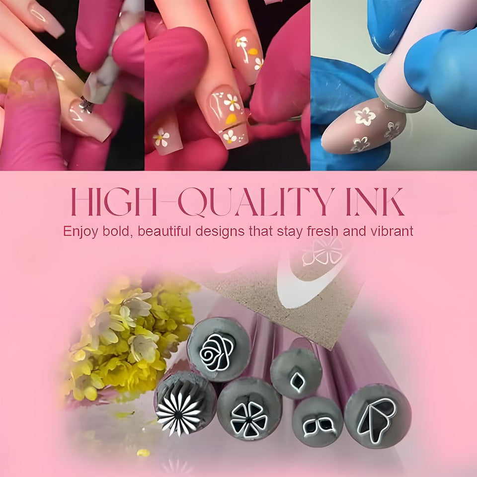 Nail Art Stamp Pen Pack of 4 with different design