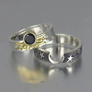 Star and Moon Ring Double Layer
