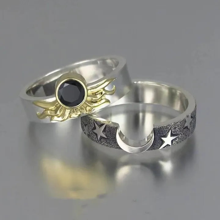 Star and Moon Ring Double Layer