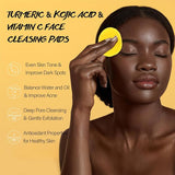 Turmeric Kojic Acid Vitamin C Cleansing & Exfoliating Pads – 10 Pcs