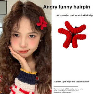 Cute Angry Expression Hairpin