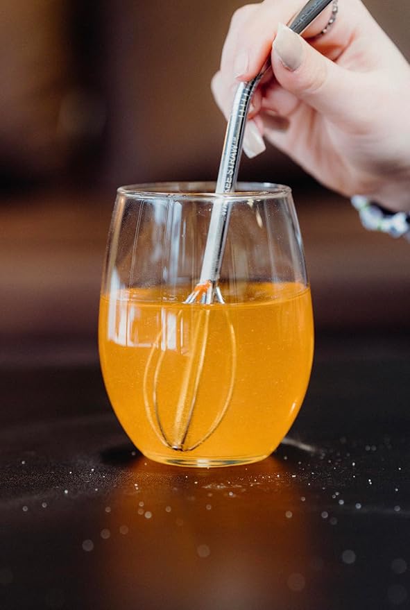 Stainless Steel Straw with Whisk