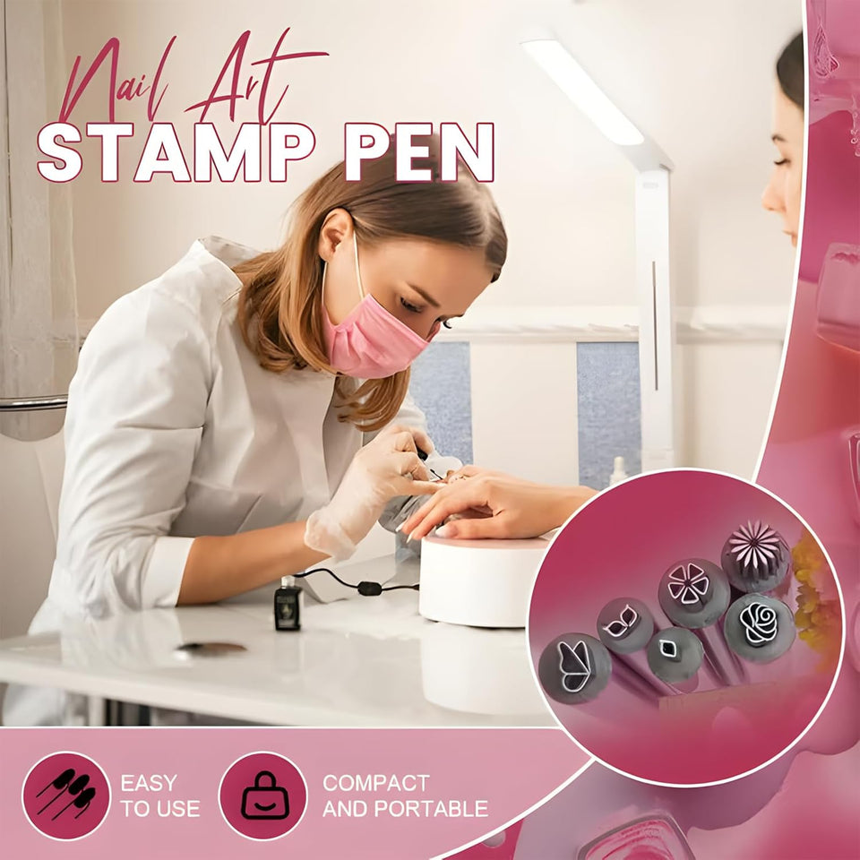 Nail Art Stamp Pen Pack of 4 with different design