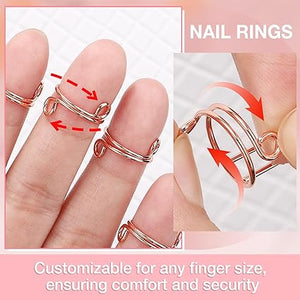 10 Pcs Adjustable Wudu Nail Rings for Halal Nails