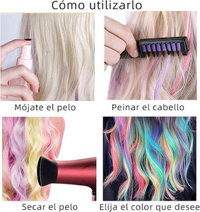 (3 Pcs) Evertone Temporary Hair Color  Multi Chalk