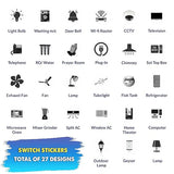 Switch Sticker For for Electric Board Appliances- Pack of 10 With 300 Different Elements