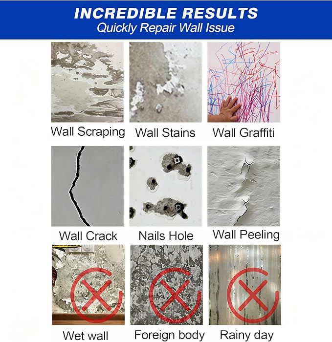 🛠️ Magic Wall Repair Paste – Crack & Hole Filler Kit