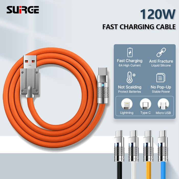 3 In 1 Super Fast Charge Type C Liquid Silicone Cable