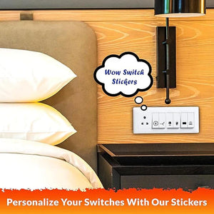 Switch Sticker For for Electric Board Appliances- Pack of 10 With 300 Different Elements