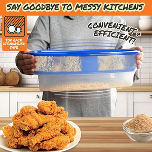 Breader Batter Bowl- All-in-One Mess Free Breading Station Tool