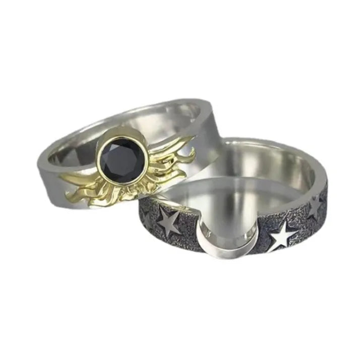 Star and Moon Ring Double Layer