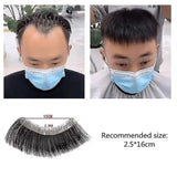 Men’s frontal stick-on hairline with natural human hair (Brand – Anemone)