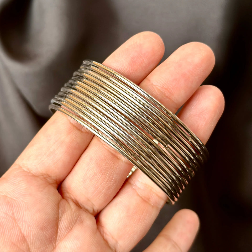 Golden Metal Bangles- Set of 7
