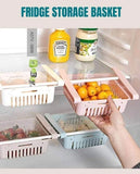 Adjustable Fridge Storage Basket Food Organizer- Pack of 2