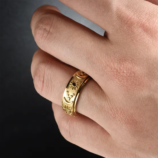 Star Moon Anxiety Relaxing Ring