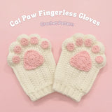 Cat paw fingerless gloves crochet pattern