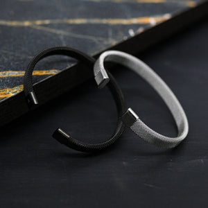 Men's Stainless Steel Mesh Cuff Bracelet