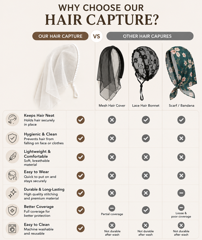 Lightweight Hair Capture Head Cover