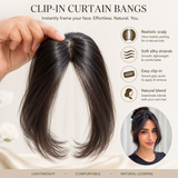 Clip-In Curtain Bangs Hair Topper