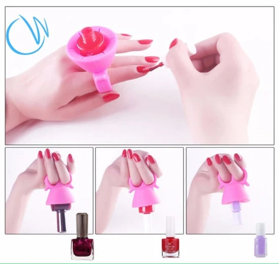 Silicone Wearable Nail Polish Holder
