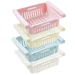 Adjustable Fridge Storage Basket Food Organizer- Pack of 2