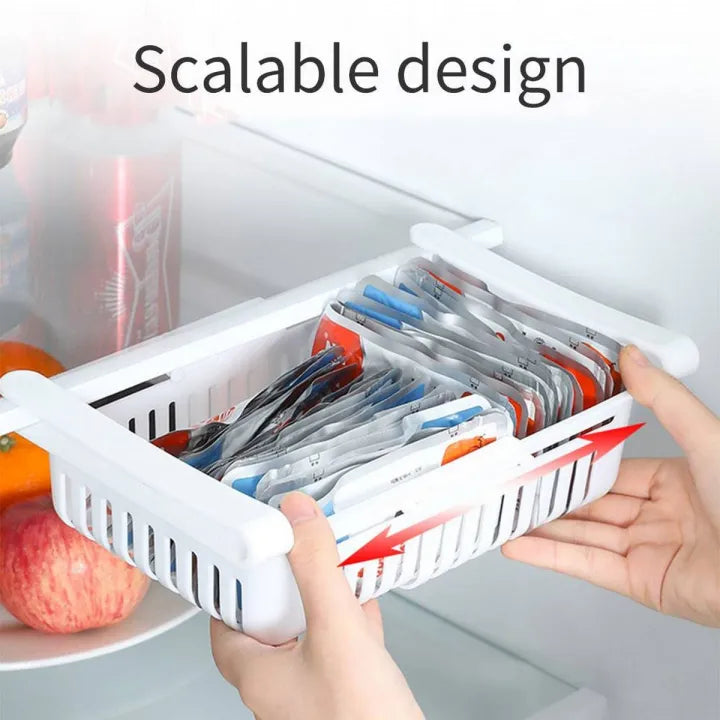 Adjustable Fridge Storage Basket Food Organizer- Pack of 2