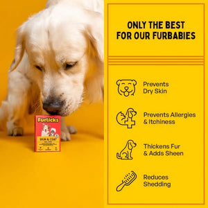 🔥LAST DAY SALE 28 % OFF🔥 Furlicks Skin & Coat Oral Supplement for Dogs & Cats ( pack of 20 )