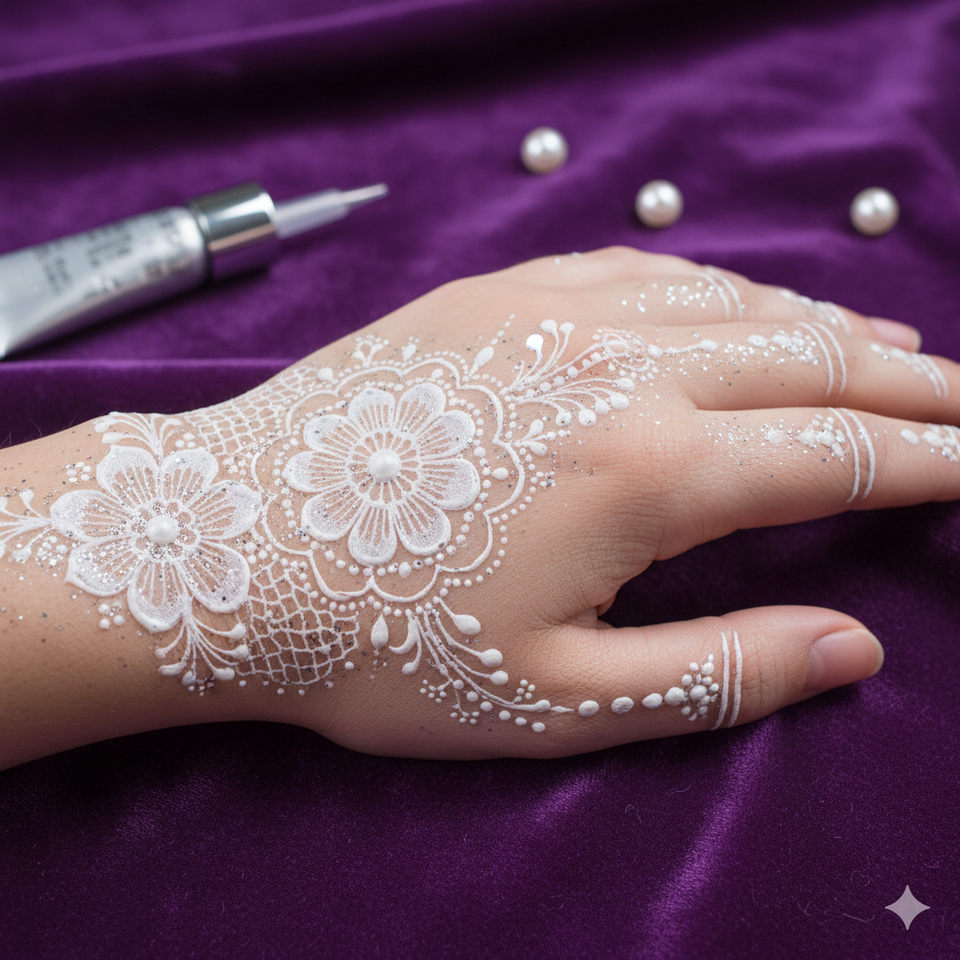 30+ White Mehndi Designs ( Pack OFF 2)
