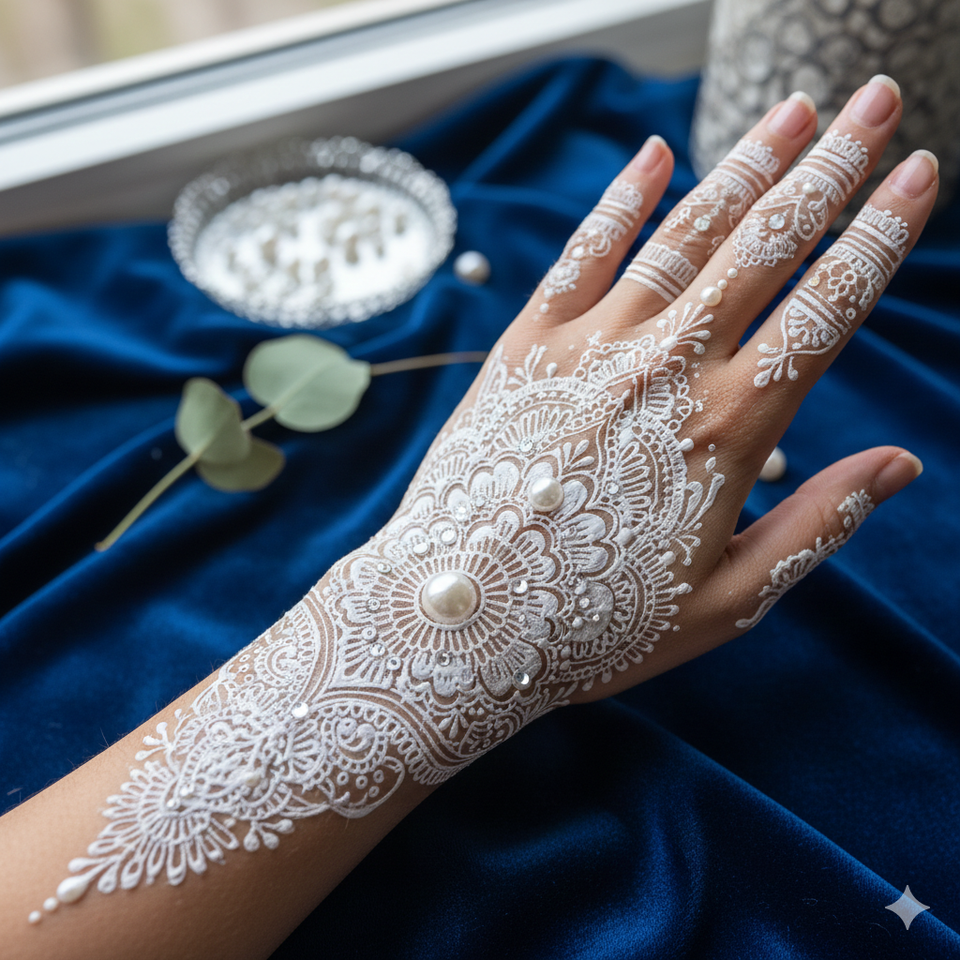 30+ White Mehndi Designs ( Pack OFF 2)