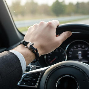 CAPTAIN 4mm Nautical Clasp Bracelet - Black