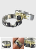 Star and Moon Ring Double Layer