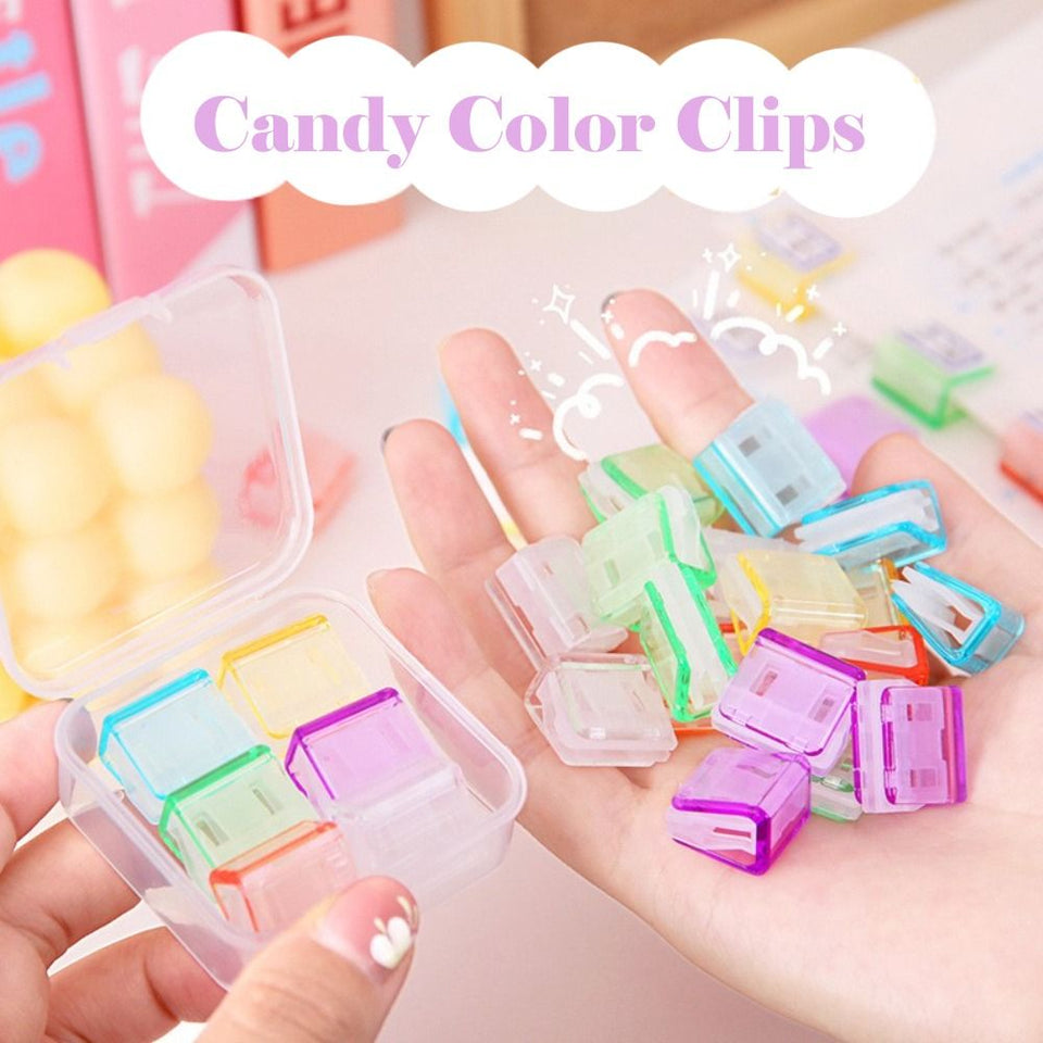 10 pcs Plastic Mini Paper Clips Fashion Page Holder Clamp