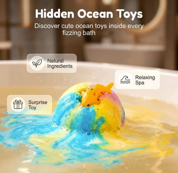 Bath Bombs for Kids with Surprise Toys Inside
