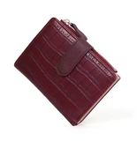 Crocodile Pattern Zipper Leather Wallet