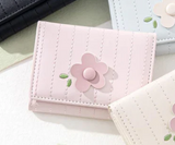Korean Floral Trifold Wallet
