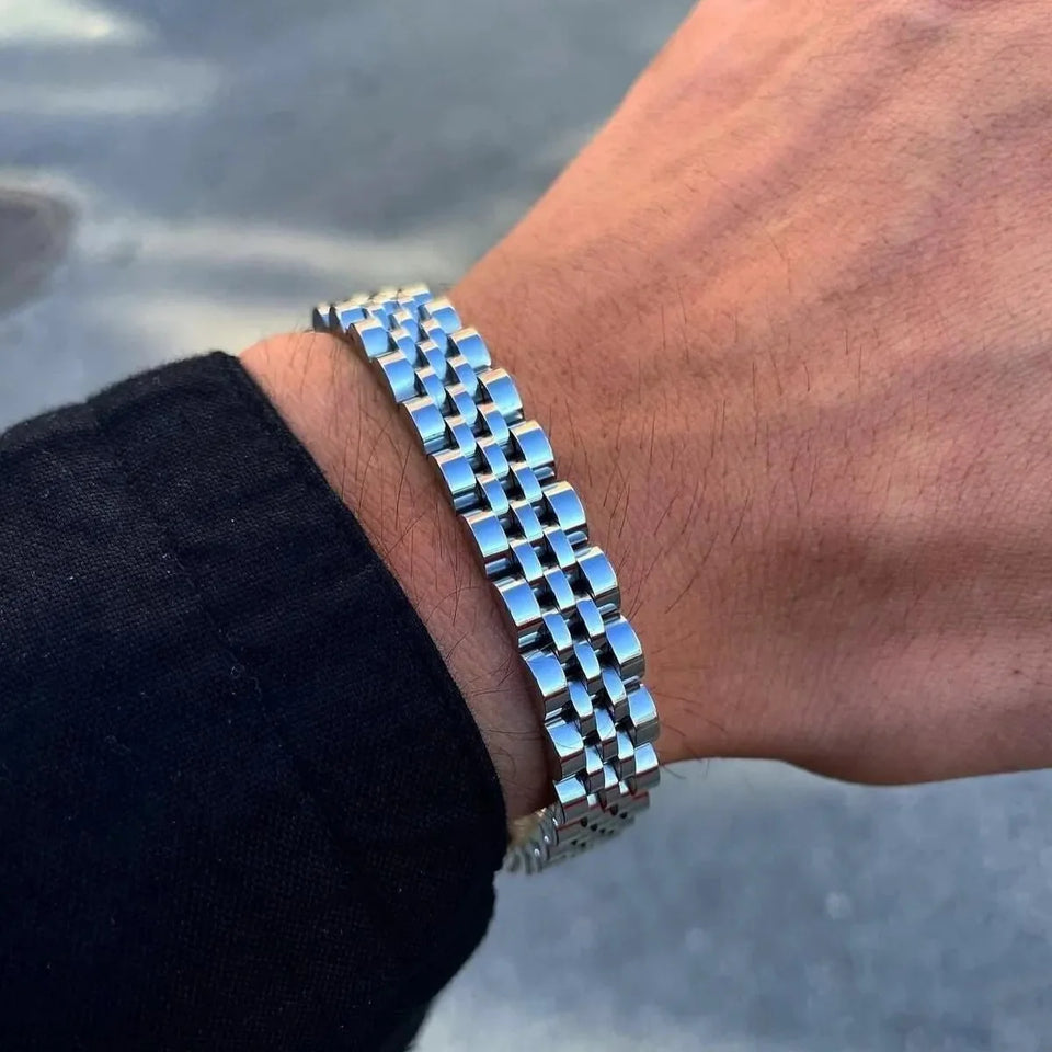 Premium Silver RLX Jubilee Bracelet for Men