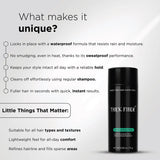 THICK FIBER Hair Fibers for Thinning Hair (Black) 25g Bottle, Hair Loss concealer for Men & Women