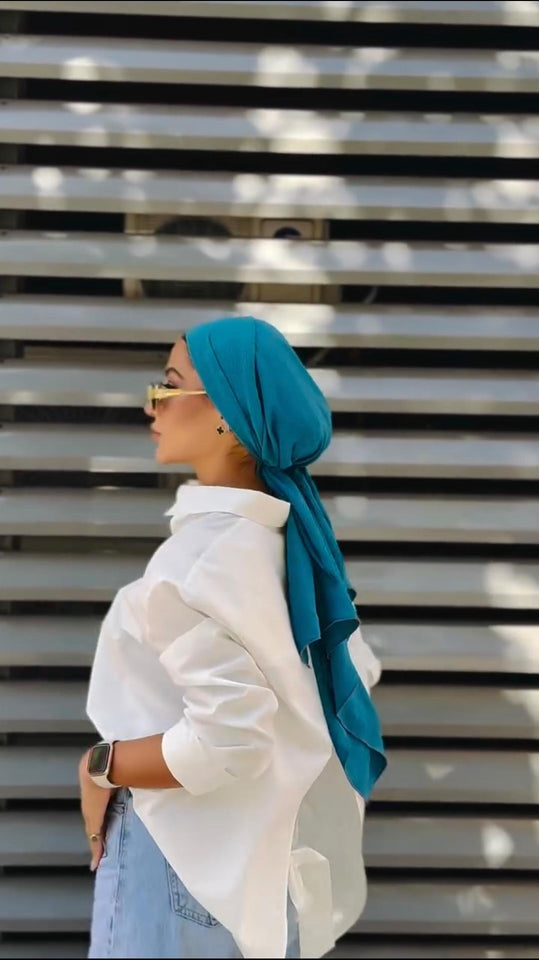 Instant Turban Hijab with Long Back Ties