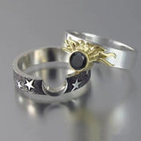 Star and Moon Ring Double Layer