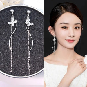 Sparkling Butterfly tassel Earrings