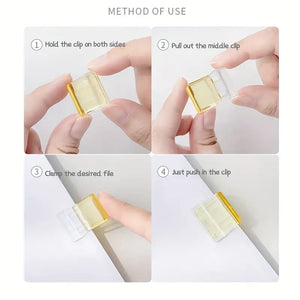 10 pcs Plastic Mini Paper Clips Fashion Page Holder Clamp