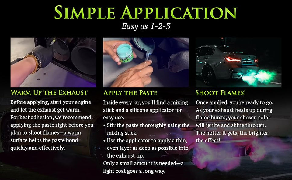 Colorful Exhaust Flame Paste