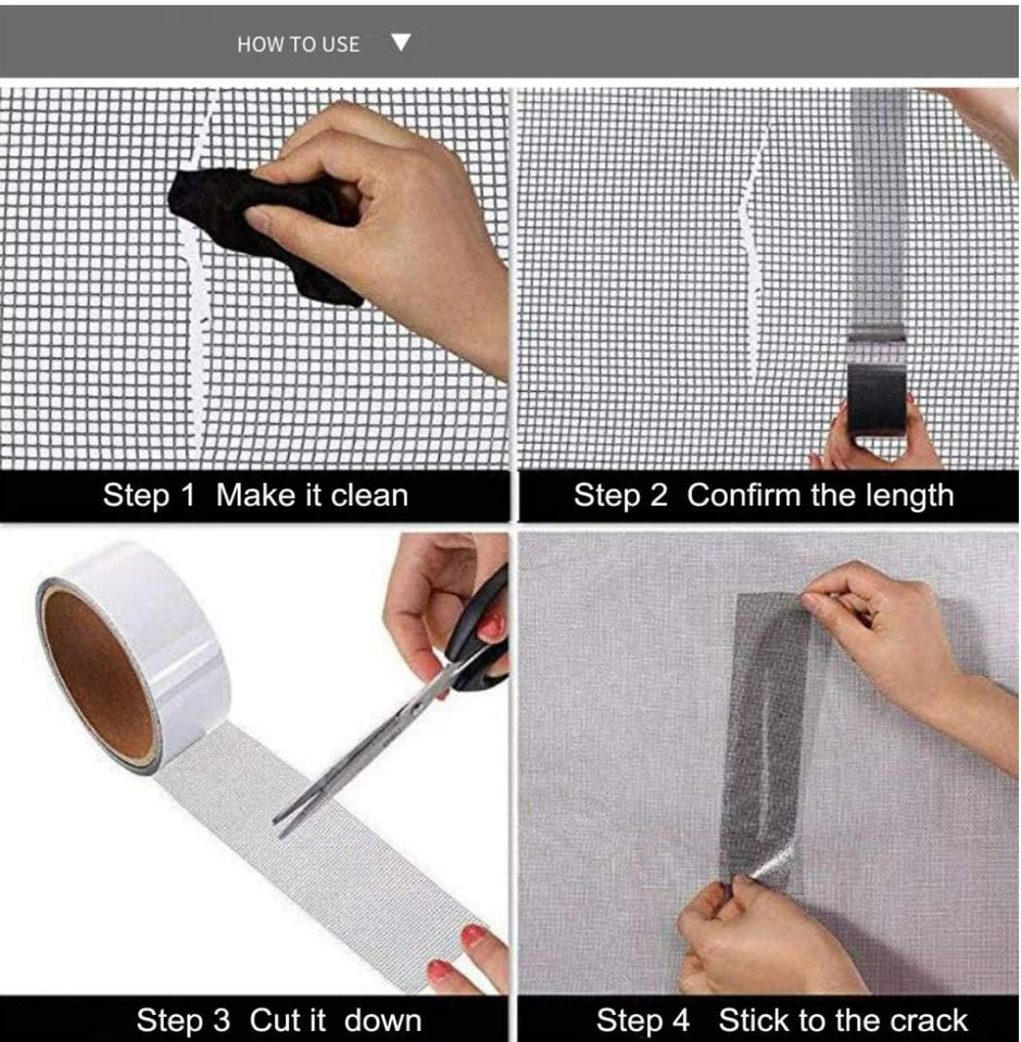 Strong Adhesive & Waterproof Window Screen Repair Kit
