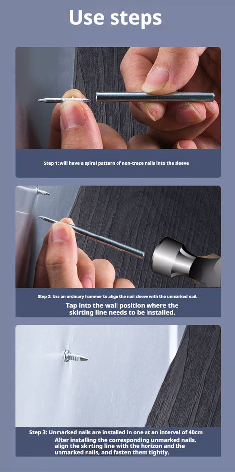 Double Head Skirting Thread Seamless Nails