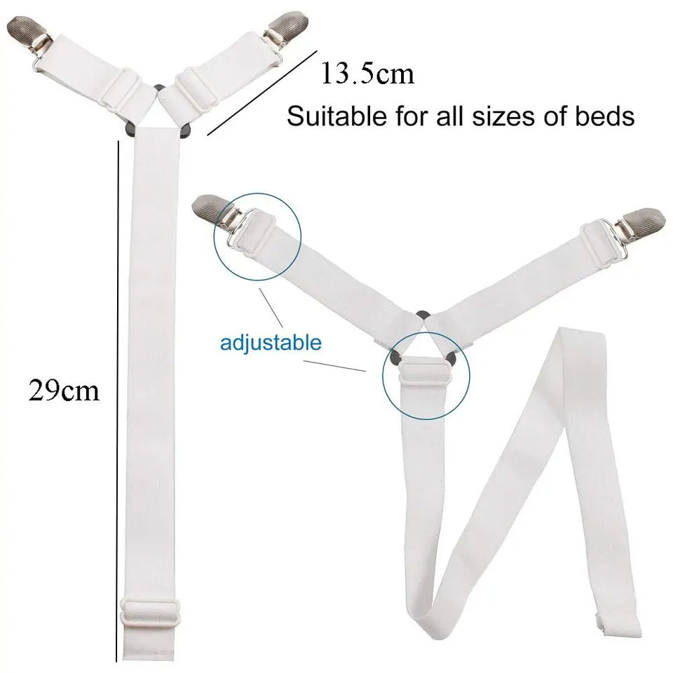 12 Clips Adjustable Elastic Bed Sheet Holder