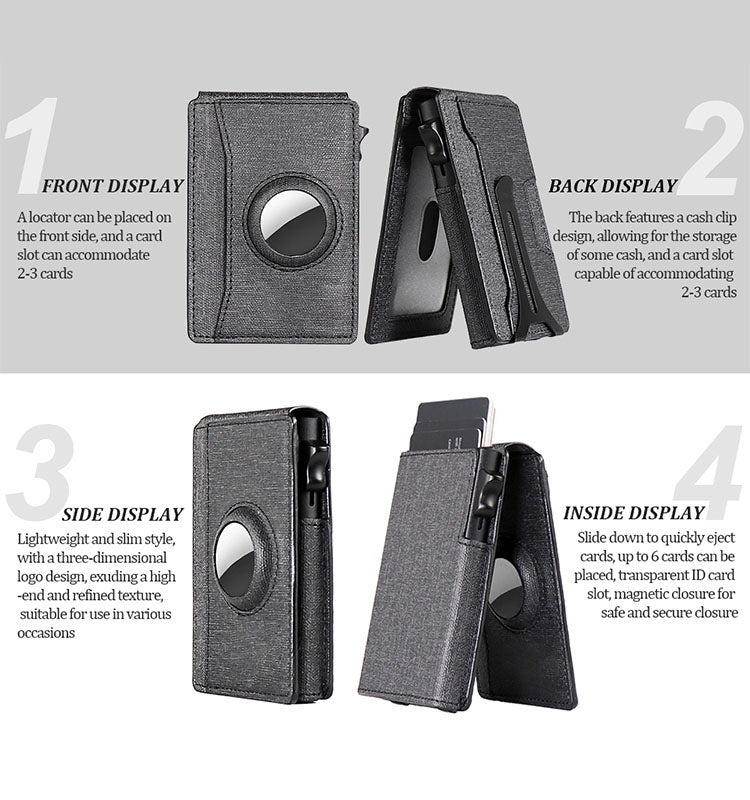✨ RFID Blocking Slim Pop-Up Card Holder Wallet
